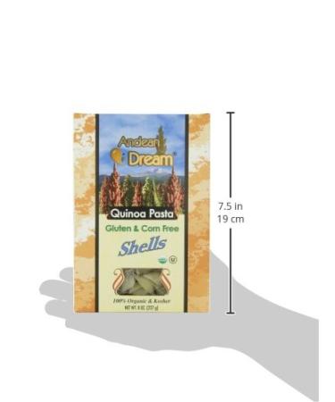 Buy Andean Dream Organic Quinoa Pasta Shells - 8 oz | Gluten-Free, Healthy & Delicious - Buy Online on SooperMarket.com