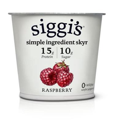 siggi's Icelandic Strained Nonfat Yogurt, Raspberry, 5.3 oz. Single Serve Cup  Thick, Protein-Rich Yogurt Snack