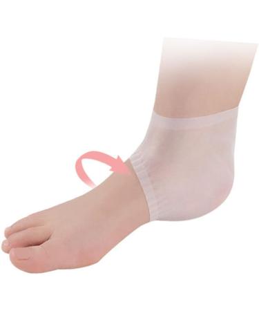 Healeved 3 Pairs Foot Care Protector Breathable Socks Heel Cups for Heel Pains Gelt Silicone Gel Cracked Heel Sleeves Silicone Heel Protectors Shoe Inserts Moisturizing Socks Soft White - Buy Online on SooperMarket.com