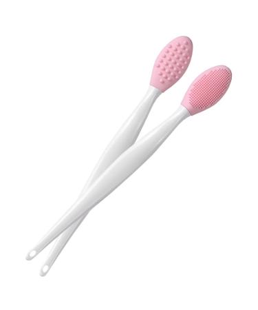 Silicone Lip Brush & Double Sided Nose Scrubber - 2PCS Exfoliating Blackhead Cleaner - Soft & Effective - Buy Online on SooperMarket.com