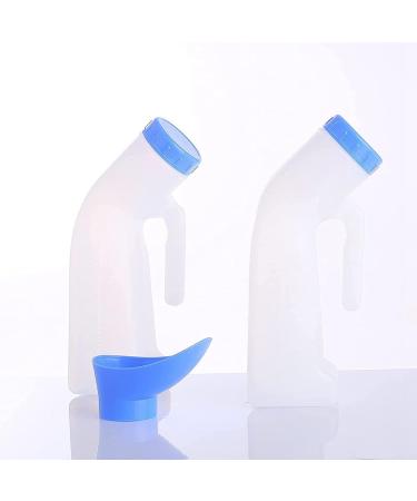 Florencey 2 Packs Unisex Spill Proof Urinal for Men and Women with Screw Lid Urinal Funnel for Travel Outdoor - Buy Online on SooperMarket.com
