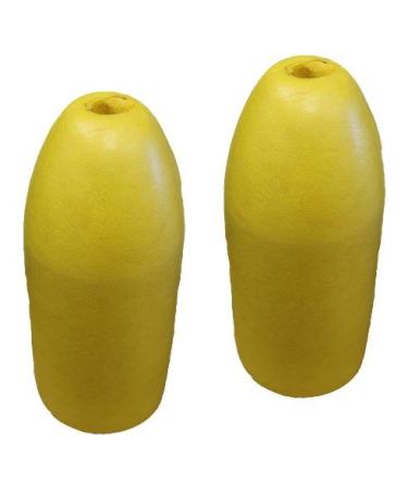 Pair of KUFA Sports Float Buoy for Crab Trap and Shrimp Pot Pair of 14"x6" Yellow Bullet Floats