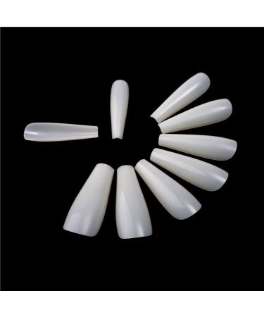 Lofuanna Ballerina Nails - 100 Long Coffin Fake Nails | Full Cover Artificial Fingernails with Case | 10 Sizes for Nail Studios & DIY Nail Art - Buy Online on SooperMarket.com
