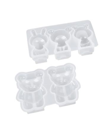 Zerodeko 2pcs Doll Silicone Mold Silicone Molds Easter Cake Baking Mold 3D DIY Baking Mold Animal Accessories