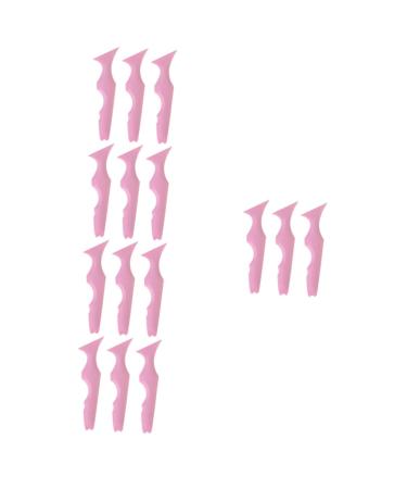 Baluue 15 Pcs Silicone Beauty Ruler Makeup Eyeliner Eyebrow Guide Stencil Lip Line for Beginners Lash Tools 15X4.15CMx5pcs Pink-2x5pcs