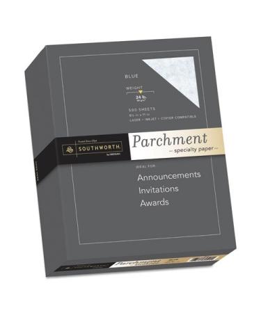 Parchment Specialty Paper  Blue  24 lbs.  8-1/2 x 11  500/Box  Sold as 1 Box
