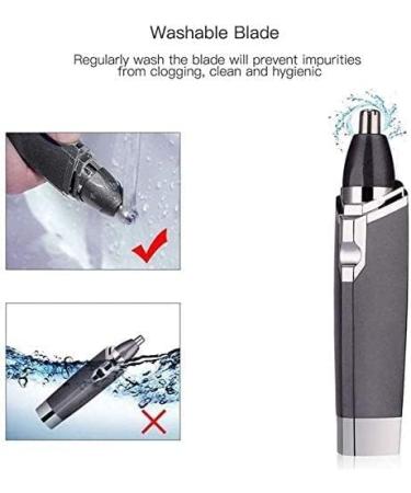 Waterproof Ear and Nose Hair Trimmer Precision Facial Trimmer for Men & Women Easy Cleansing Battery-Operated Family Friendly - Buy Online on SooperMarket.com