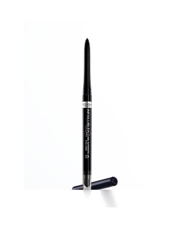 L'Or al Paris waterproof eyeliner with gel formula and integrated sponge for successful smokey eyes 36h stop infaillible gel automatic grip liner intense black (black) 1 piece of intense black 1 g (1 Pack)