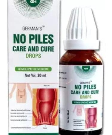 German Homeo Care & Cure No Piles Drops/Effective for Anal fissures/Prolapse of Anus/ (30ml) (Free Ujala Eye Drop)