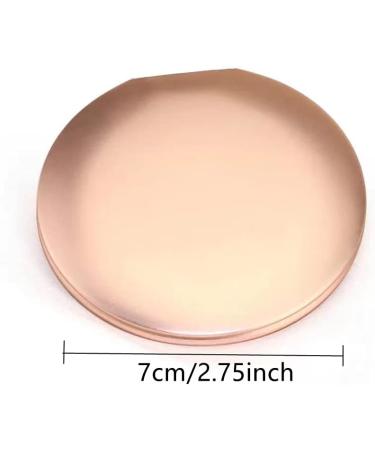 Rimosy Round Compact Makeup Mirror for Purses - Double-Sided Portable Hand Mirror with 1x/2x Magnification in Rose Gold - Ideal Gift for Women and Kids - Buy Online on SooperMarket.com