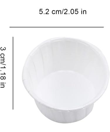 100PCS White Cardboard Wax Paper Cups for Hair Removal Bean Tools & Butter Beans - Buy Online on SooperMarket.com