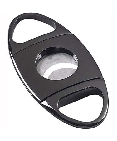 KANDUO Stainless Steel Cigar Cutter Stainless Steel Sharp Blade Portable Cigar Cutter Guillotine Double Cut Round Head Scissors Sharp Blades Perfect for Used by Cigar Lovers