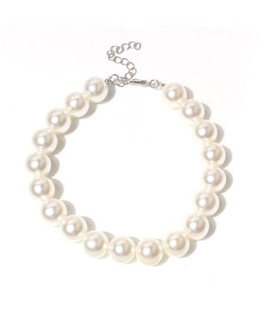 RayMinsino Adorable Pet Pearl Collar Adjustable Cat Dog Pet Necklace Jewelry Chihuahua York Girl Clothing Dress Accessories White