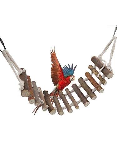 Zerodis Wooden Ladder for Birds | Parrot Climbing Bridge & Pet Toys | Durable Hammock & Toy for Birds - Buy Online on SooperMarket.com
