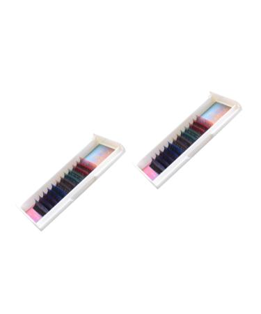 minkissy 2 Sets Cruelty- Long False Eye Lashes Rainbow False Eyelashes Volume Eyelashes Strip False Lashes Natural Lash Extensions Reusable Fake Eye Lashes Fake Eyelashes 3d Fancy