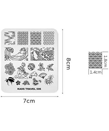 KADS Nail Stamping Plate TR006 - DIY Manicure Stencil Tools - Buy Online on SooperMarket.com