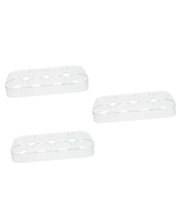 Hemoton 3pcs Egg Storage Box Eggs Food Tray Fridge Mustard Cutlery Tray Egg Holder Refrigerator Egg Cup Assorted Colorx3pcs 17.5x8.5x2cmx3pcs