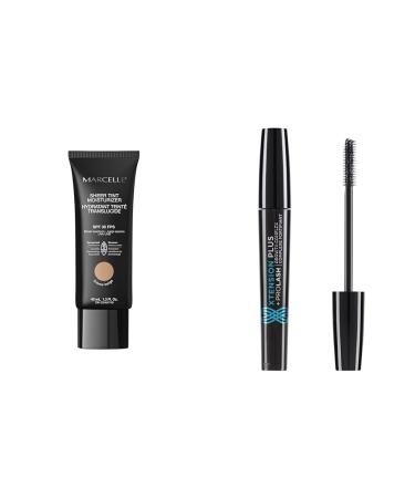 Marcelle Sheer Tint Moisturizer SPF 30 Cr me Beige & Xtension Plus + Pro Lash Growth Complex Mascara Black Lengthening and Fortifying Hypoallergenic Fragrance-Free Recognized by the CDA 9 mL