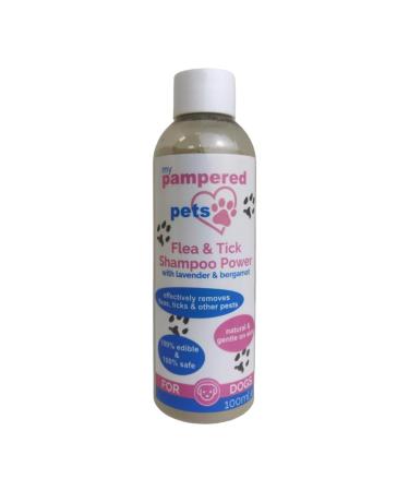 Flea & Tick Shampoo Powder For Dogs | Natural Flea Treatment | Specialty Formulated For Dogs | Healthy Skin & Coats | 100% Vegan