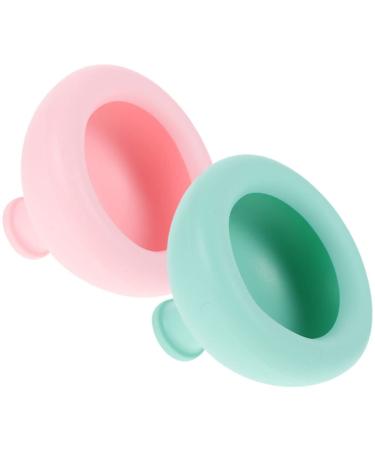 Beavorty Bobby Remover Mom Palm Cup 2pcs Pressure Drum Massage Sputum Remover Burping Digest Helper Infant Phlegm Sputum Silicone Back Slap Milk Hiccup Sputum Pat for Infant Newborn Burping Phlegm