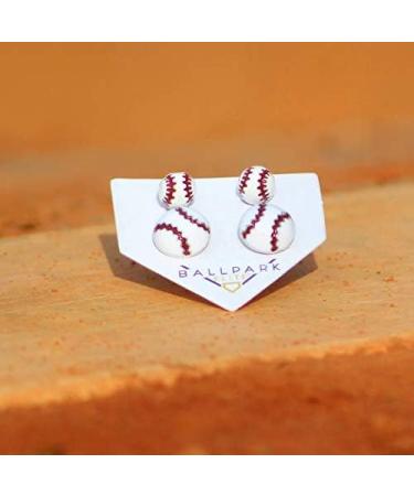 Baseball Stud Earrings Set - 2 Pairs (Small) - Buy Online on SooperMarket.com
