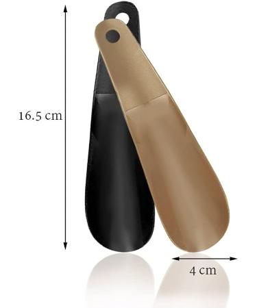 SKYPIA Plastic Shoe Horn 6.5 inch Black Khaki - Portable Travel Shoe Helper (2 Pack) - Buy Online on SooperMarket.com