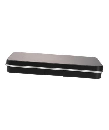 FOYTOKI 1pc Eye Shadow Box Refillable Lipstick Container Fillable Eyeshadow Container Refillable Blusher Container Travel Makeup Plate Travel Eyeshadow Container Makeup Supplies 11x7.4cm Black