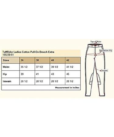 TuffRider Women's Plus Size Cotton Pull-On Breeches in Black - Size 36 - Buy Online on SooperMarket.com