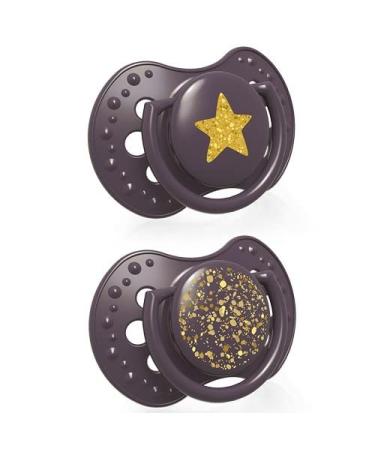 LOVI silicone pacifier dynamic 18m+ 2pcs Stardust violet