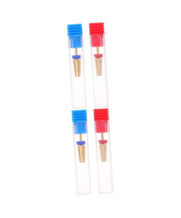 minkissy 4 Pcs Grinding Head Remove Gel Nails Kit Nail Drill Heads Nail Art Bits Kit Carbide Drill Bits for Nails Toe Nail Drill Bits Metal Drill Bits Cuticle Drill Bits for Nails Alloy Set 7X1.3CMx2pcs As Shownx2pcs