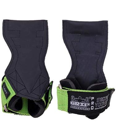 Lifting Grips PRO Weight Gloves Heavy Duty Barbell Gymnastics Straps Alternative to Power Hooks Deadlifts Adjustable Neoprene Padded Wrist Wrap LmGrStRub Small 5.0"-6.40" Wrist Size