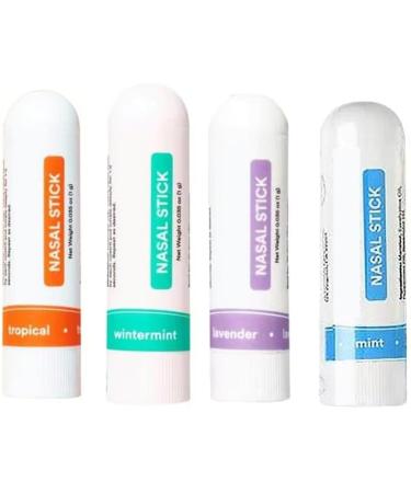 4pcs Nasal Stick Portable Menthol Inhaler Refreshing Brings Positiveness And Gratitude Let You Relax Every Day Relieve Stress Enhance Concentration Relieve Nasal Stuffing - Buy Online on SooperMarket.com