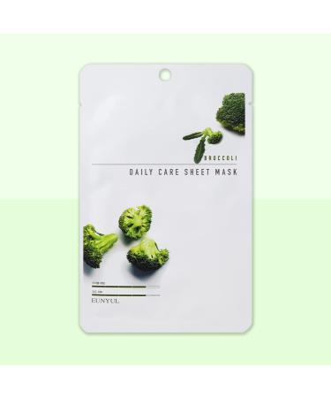 Buy Eunyul Daily Care Broccoli Face Mask Pack - 10 Vegan Tencel Masks | Hypoallergenic Korean Skincare for Healthy Skin - Buy Online on SooperMarket.com