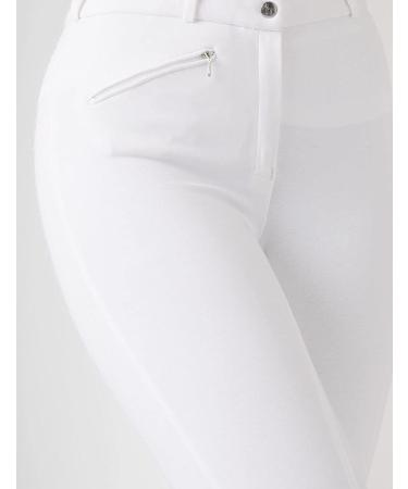 HORZE Active Women's Silicone Grip Full Seat Breeches - White, Size 32 - Buy Online on SooperMarket.com