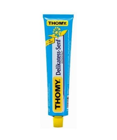 Thomy Delikatess Senf (Medium Mustard) in Tube - Pack of 4 Tubes X 100 Ml