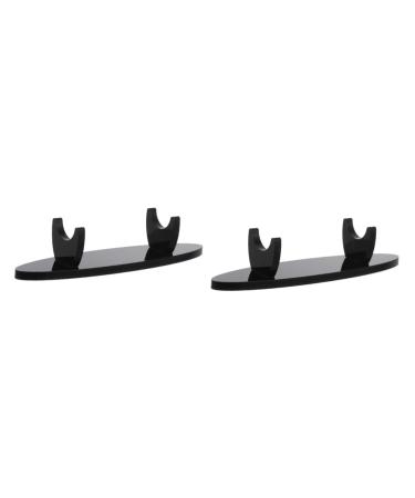 STOBOK Pencil Wand Holder 2 Pcs Acrylic Pen Holder Pencil Lip Gloss Paintbrush Drying Rack Acrylic Eyebrow Pencil Rack Single 12.7x3cmx2pcs Blackx2pcs