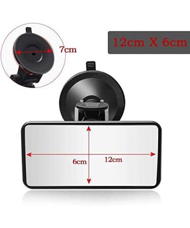 Adjustable Baby Car Mirror | Wide Angle Convex Rearview Mirror for Toddler | Suction Cup | Black - Buy Online on SooperMarket.com