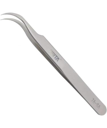 Professional Stainless Steel Curved Eyelash Tweezers for 3D Volume Extension (1 Pc) - Buy Online on SooperMarket.com