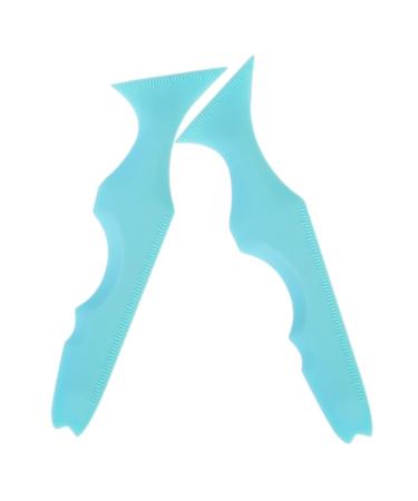 OFFSCH Mascara 2pcs Eyeliner Ruler Lash Eyeshadow Lipstick Guide Tool Stencils Silicone Eyebrow Tools