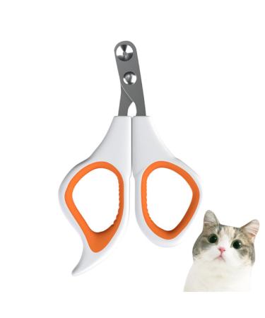 Airfish Cat Nail Clippers Stainless Steel Cat Claw Clipper Professional Pet Nail Clippers with Non-Slip Handles Easy at Home Grooming for Kittens Rabbits Hamsters Birds and Other Small Animals
