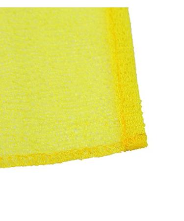 KAKOOI Long Exfoliating Nylon Bath Cloth/Towel - Magic Shower Washcloth for Body - 35 inches - Yellow - Buy Online on SooperMarket.com