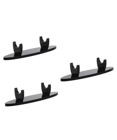 VILLCASE 3 Pcs Acrylic Pen Holder Pencil Lip Gloss Makeup Brush Rack Organizer Simple Writing Pens Holder 12.7x3cmx3pcs Blackx3pcs