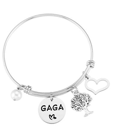 AHAETH Gaga Gifts for Grandma from Grandkis Bracelets Gaga Birthday Jewelry Gaga Bracelet