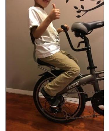 Universal Bicycle Rear Child Safety Seat Set with Armrests, Footrests, Cushion, Backrest, Handrail, Bell - Black - Buy Online on SooperMarket.com