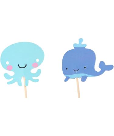 Vctitil 24pcs/Set Ocean Animal Cupcake Toppers Under The Sea Party Cake Flags Baby Shower Birthday Party Cake Decorations - Buy Online on SooperMarket.com