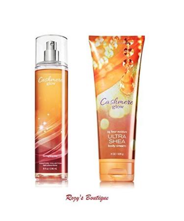 Bath & Body Works - Signature Collection   Cashmere glow - Gift Set- Fine Fragrance Mist 8 FL Oz & Ultra Shea Body Cream 8 Oz