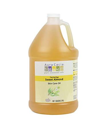 Aura Cacia Sweet Almond Skin Care Oil | GC/MS Tested for Purity | 3.79L (128 fl. oz.)