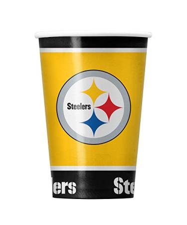 Duck House Sports NFL Pittsburgh Steelers Disposable Paper Cups, Pack of 20