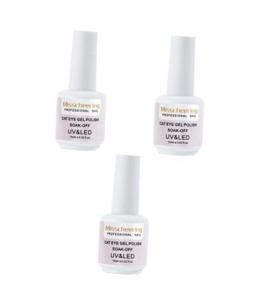 HAPINARY 3 Pcs Manicure Accessories UV LED Nail Gel Polish Chameleon Cat Eye UV Polish Gel Beautiful Nail Gel