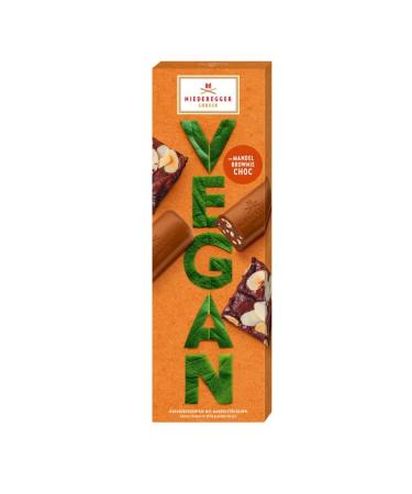 Niederegger Lubek Vegan Brownie - alternative to milk praline loaves with almond brownie pieces - 100g